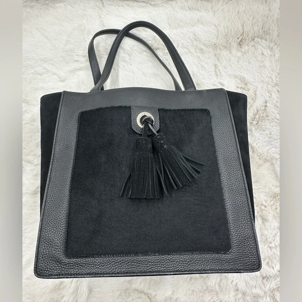 Kate Spade‎ Kassandra Sequoia Avenue Tote Black suede leather EUC